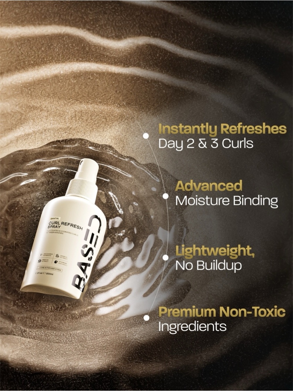 BASED BODYWORKS Curly Trio Set NEW Curl Mousse Gel Refresh Spray Hair Care - Picture 11 of 11